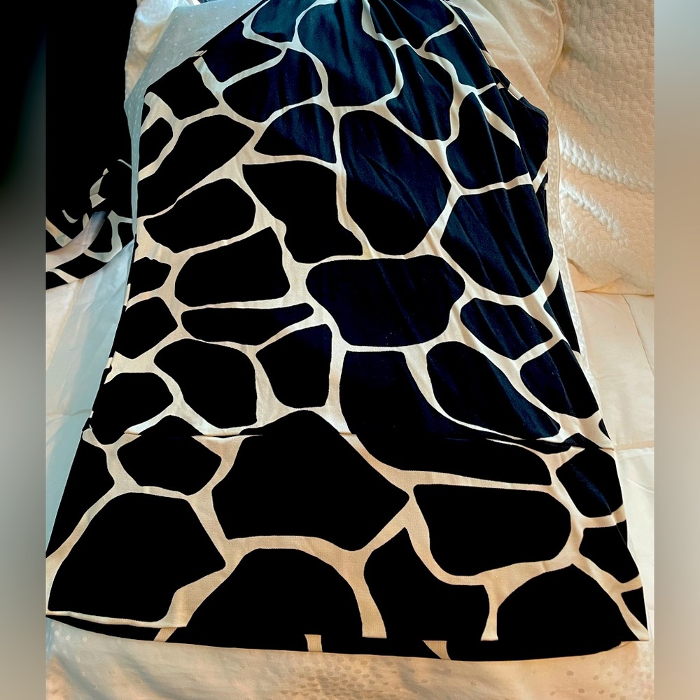 White House Black Market giraffe print halter top